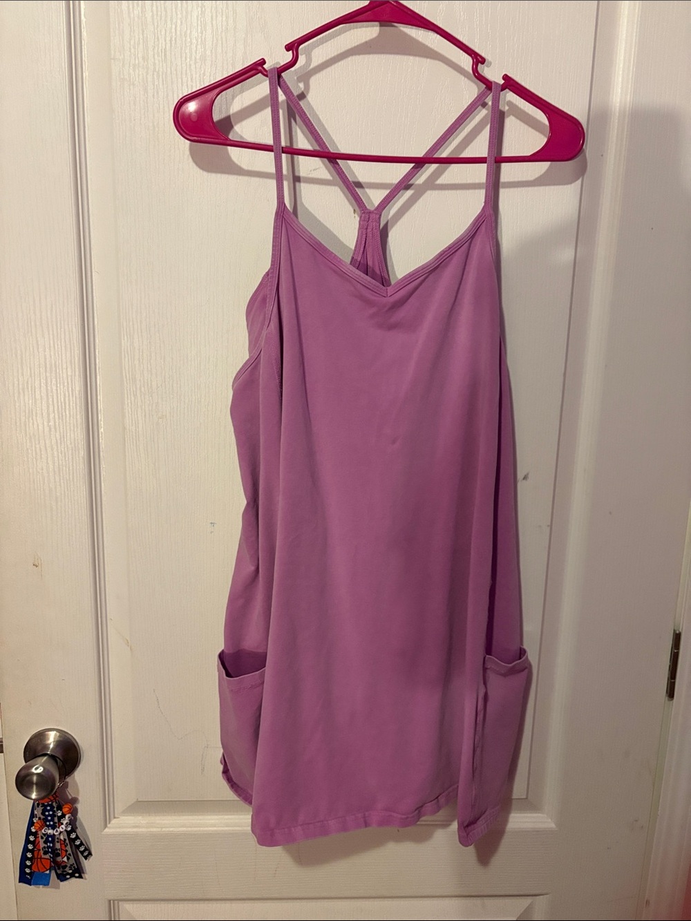 aerie Lavender Spaghetti-Strap Pocket Mini Dress